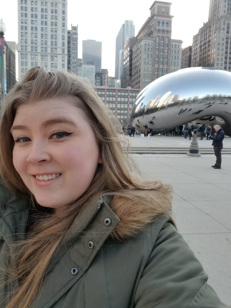Corinthia Corinthia posing at the Bean in Chicago